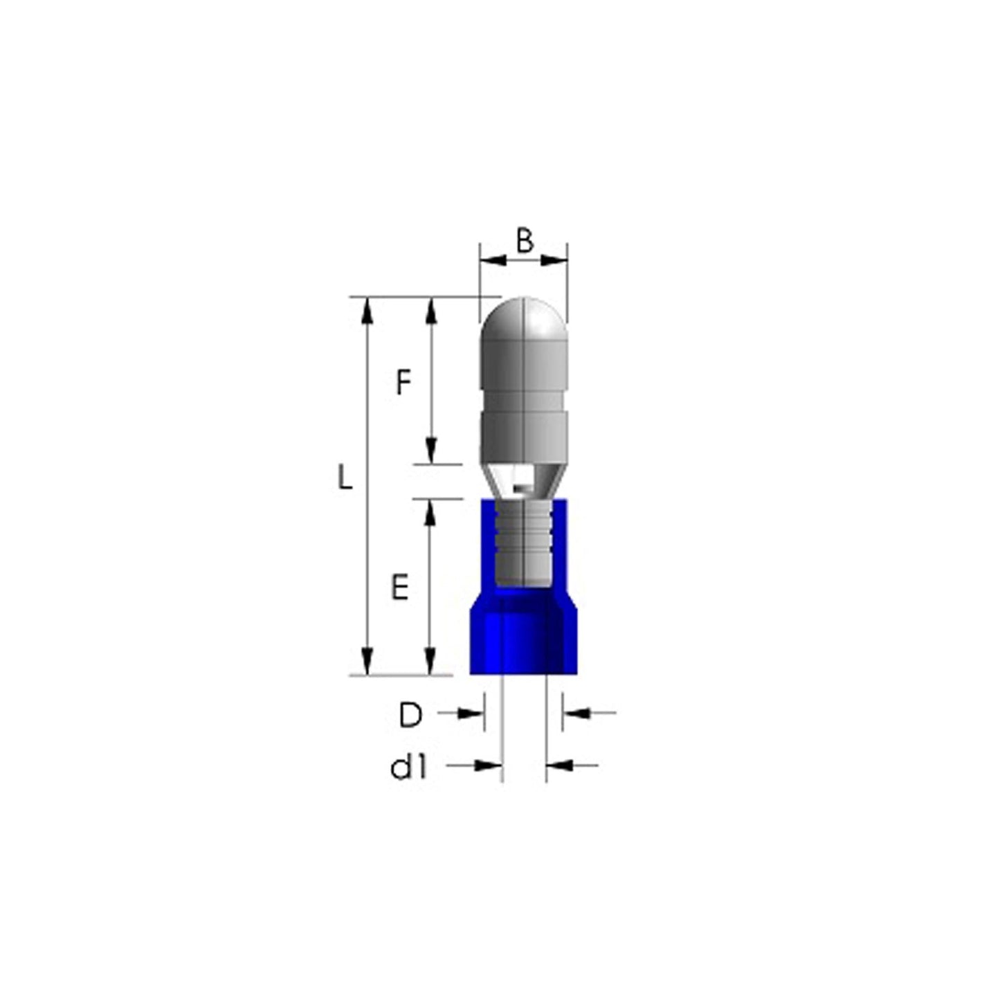 100x Rundstecker rot 0,5 - 1,5mm² 300V - TMN - shop.de