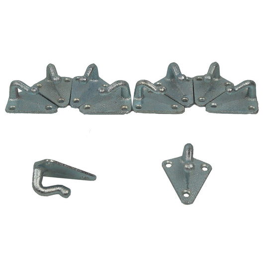 10 three-hole tarpaulin hooks for trailers to secure loads