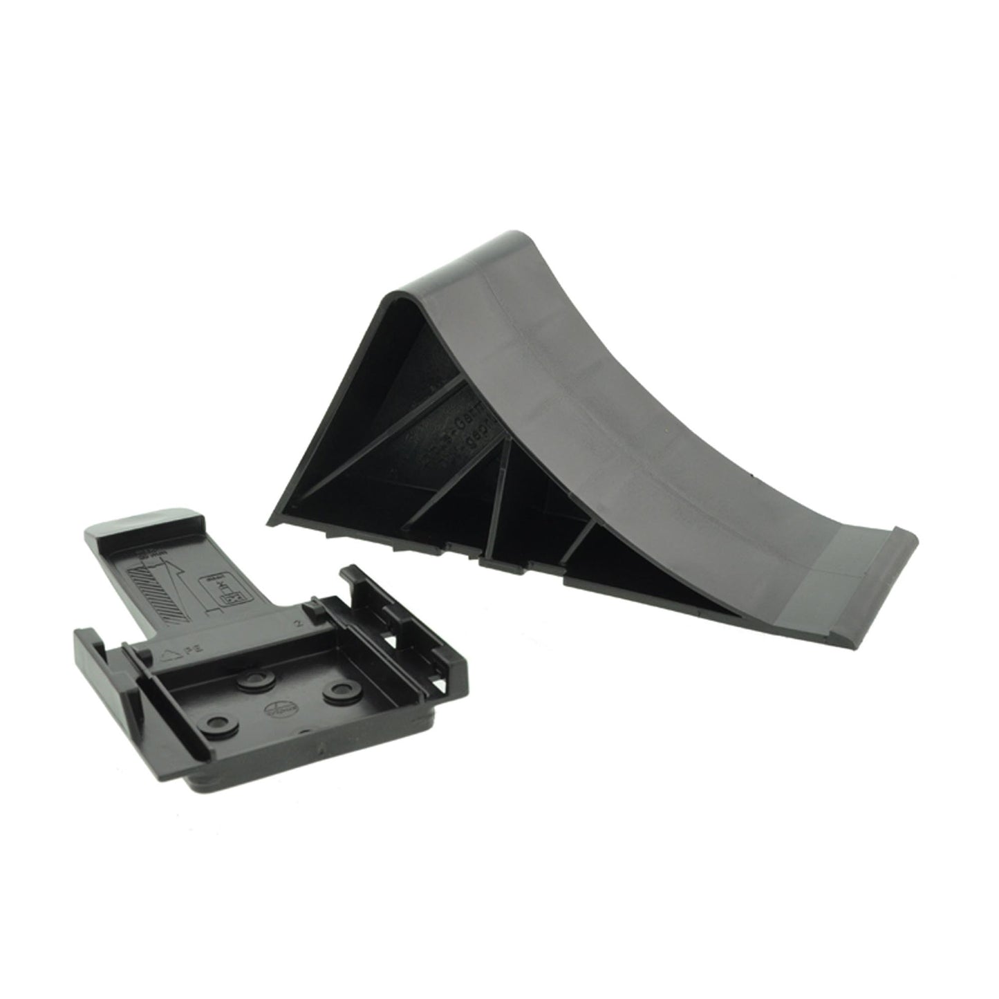 Wheel chock brake chock black with clip holder