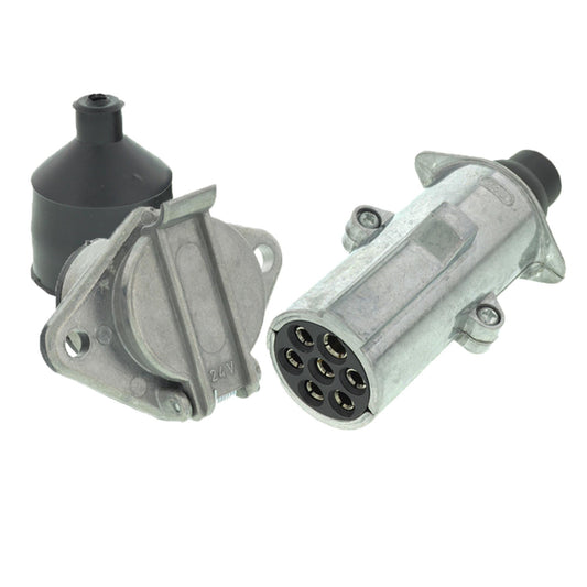 Set plug and socket 24V 7-pin type N for trucks