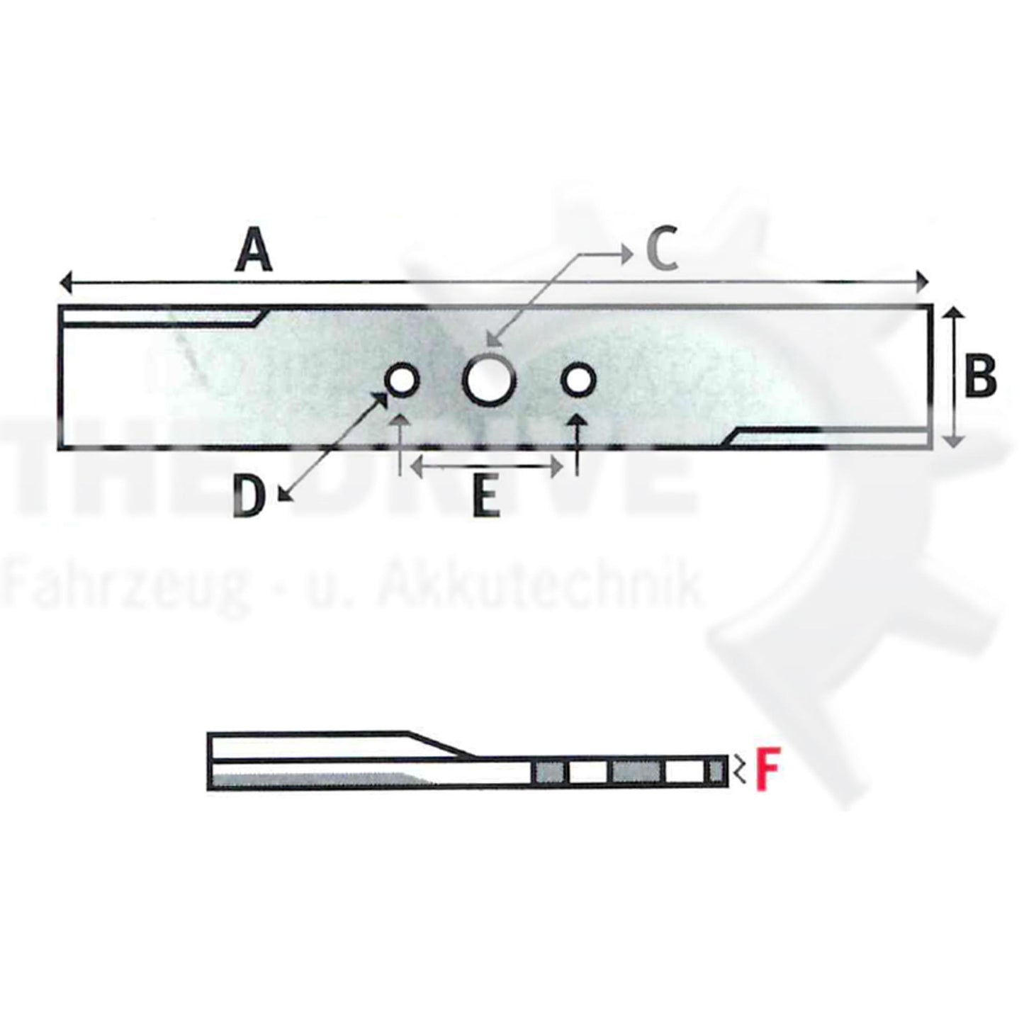 Mähmesser passend für AYP-ROPER 530mm 138498, 127843, 5321384-98