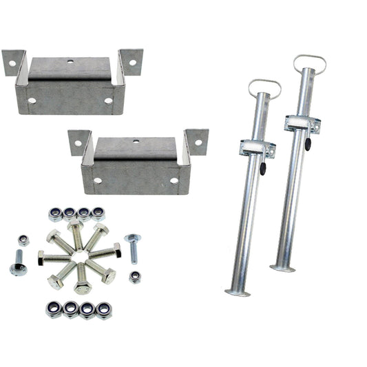 STEMA Set 3 - 2x holder 1x set of screws 2x clamp holder 2x support 700mm