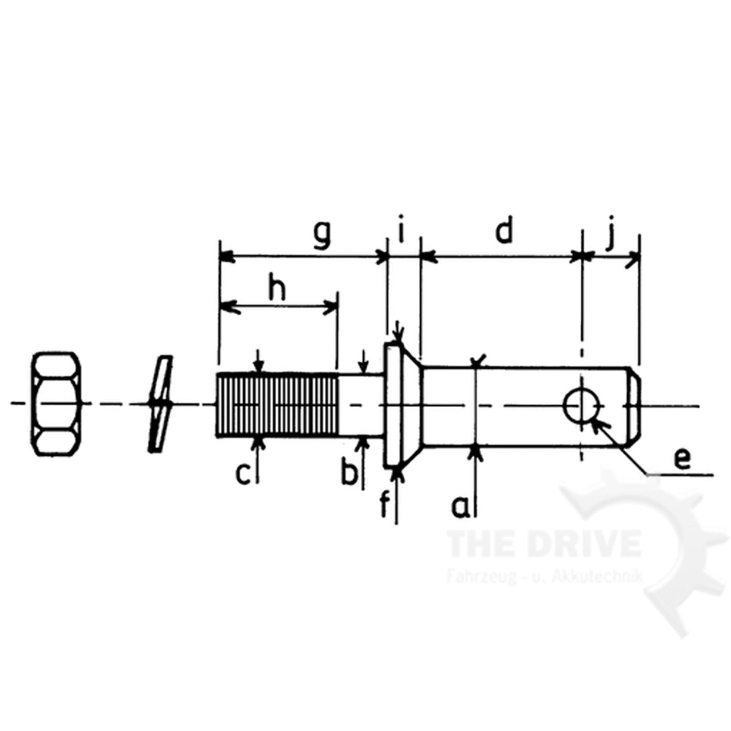 Unterlenkerbolzen Kat.1 zum Verschrauben Ø22mm L. 146mm M22x1,5