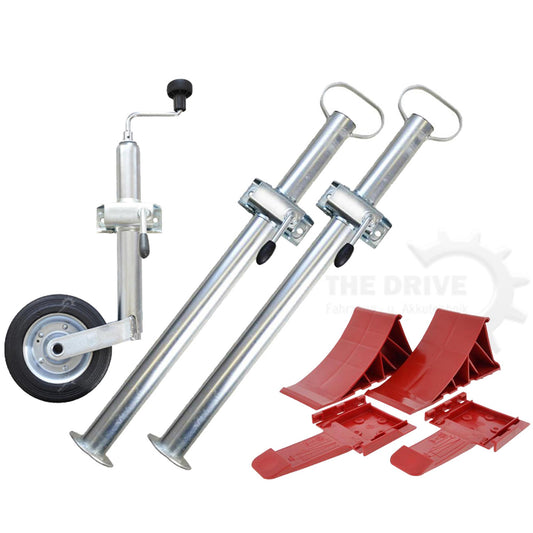 Trailer SET No.2 (1 jockey wheel, 2 wedges, 2 supports, 3 clamp holders)