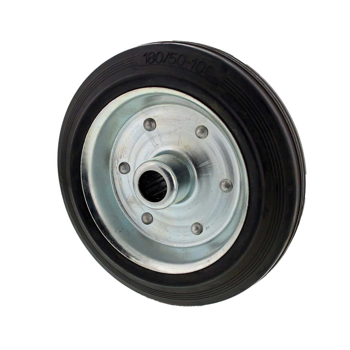 Solid rubber tires on steel rims 180x50-100mm