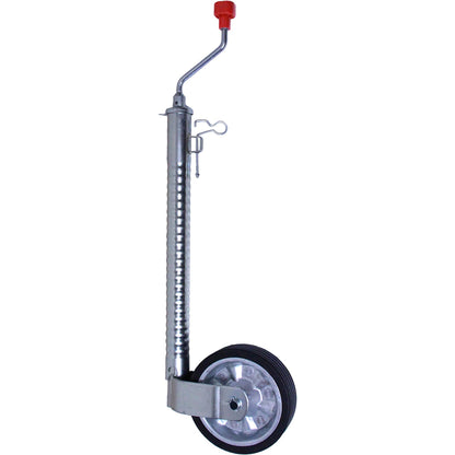 Support wheel 48mm with solid rubber tires 300kg ribbed version