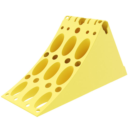 Wheel chock yellow with anti-slip G46