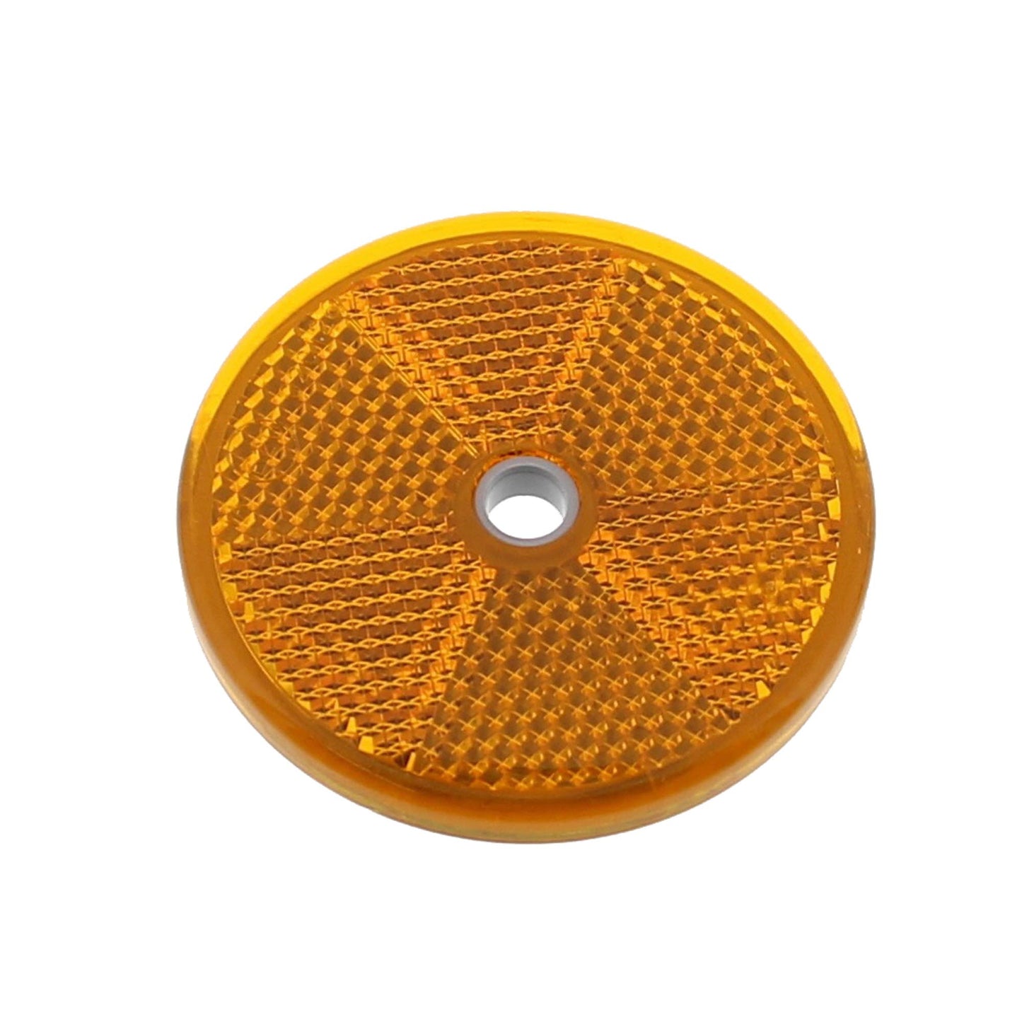 Reflector round orange with hole Ø 60mm