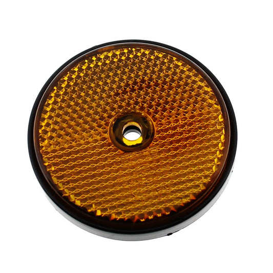 Reflector ORANGE round to screw on 60mm