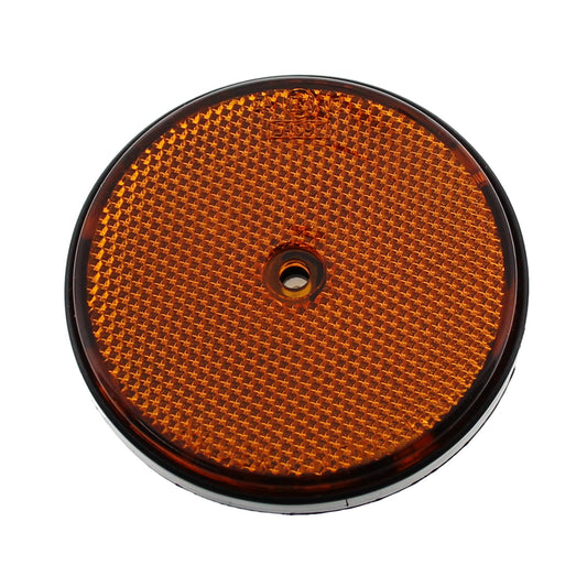 Reflector ORANGE Ø 85mm round for screwing