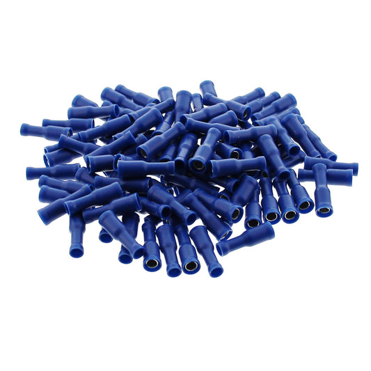 100x round sockets blue 1.5-2.5mm² 300V