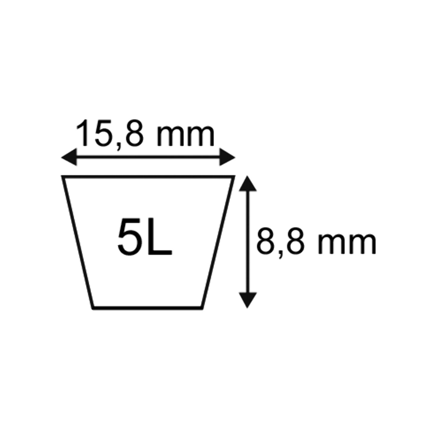 V-belt 5L52 15.8x1321mm