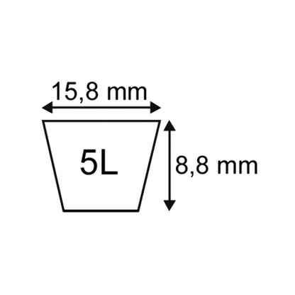 V-belt 5L52 15.8x1321mm