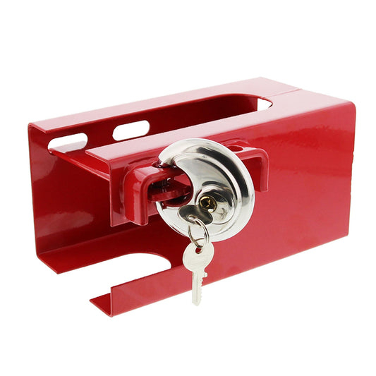 Anti-theft device red with bolt and lock