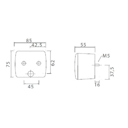 Aspöck Nebelschlussleuchte Fogpoint 12V mit 0,1 m Leitung und 2 pol. Steckverbinder