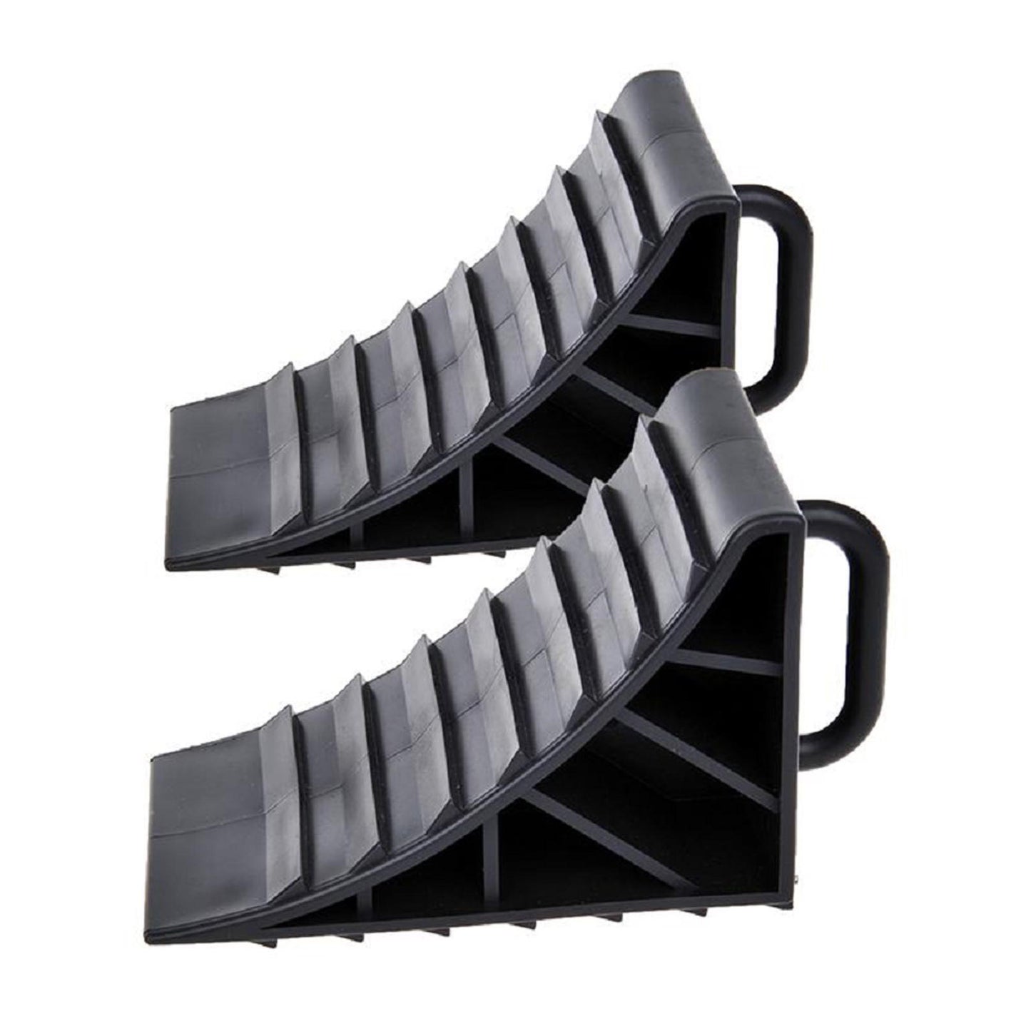 Wheel chock plastic with handle set of 2 pieces