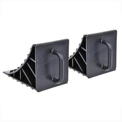 Wheel chock plastic with handle set of 2 pieces