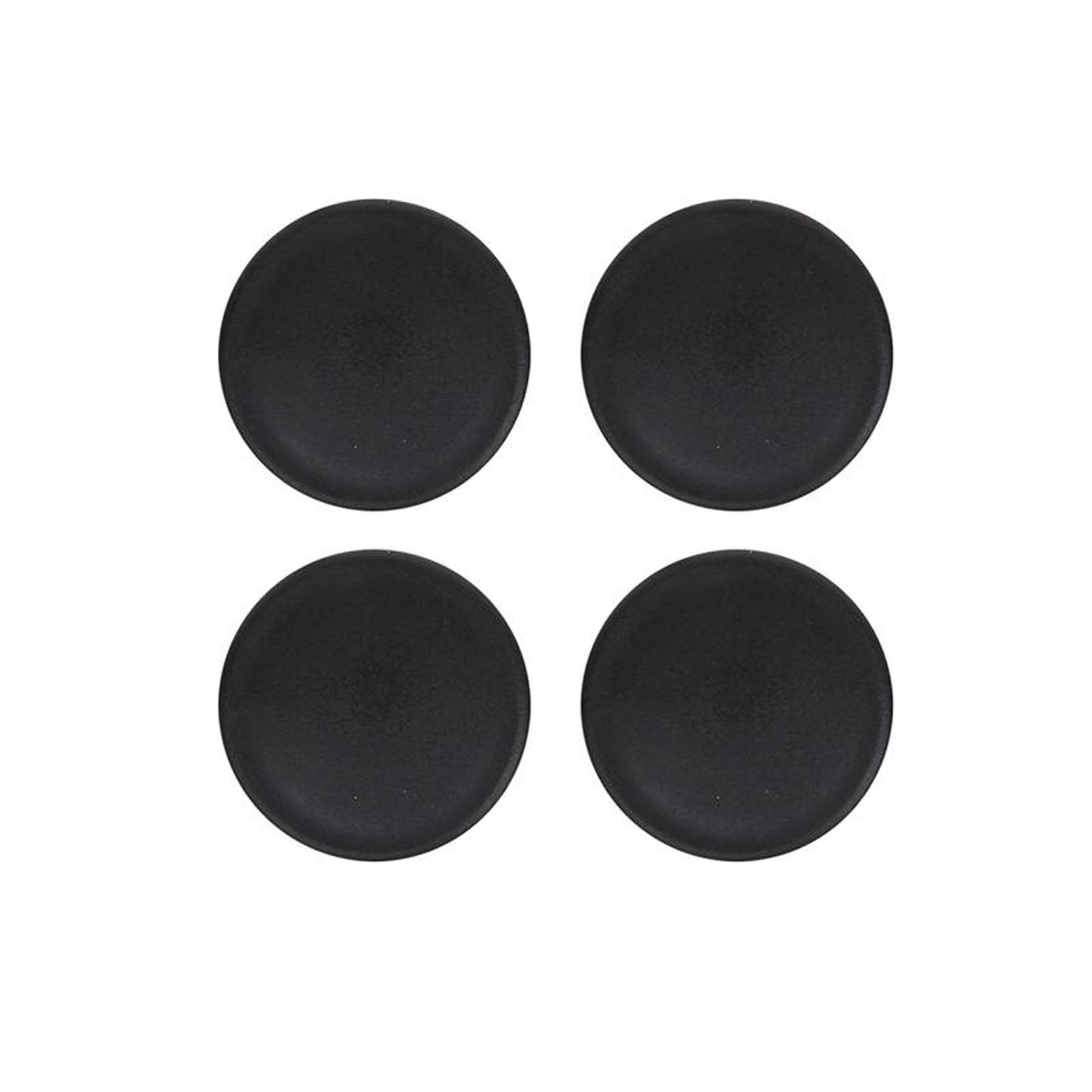 End cap plastic black in 4 pieces in blister pack round Ø30mm