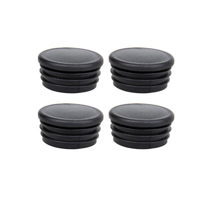 End cap plastic black in 4 pieces in blister pack round Ø30mm