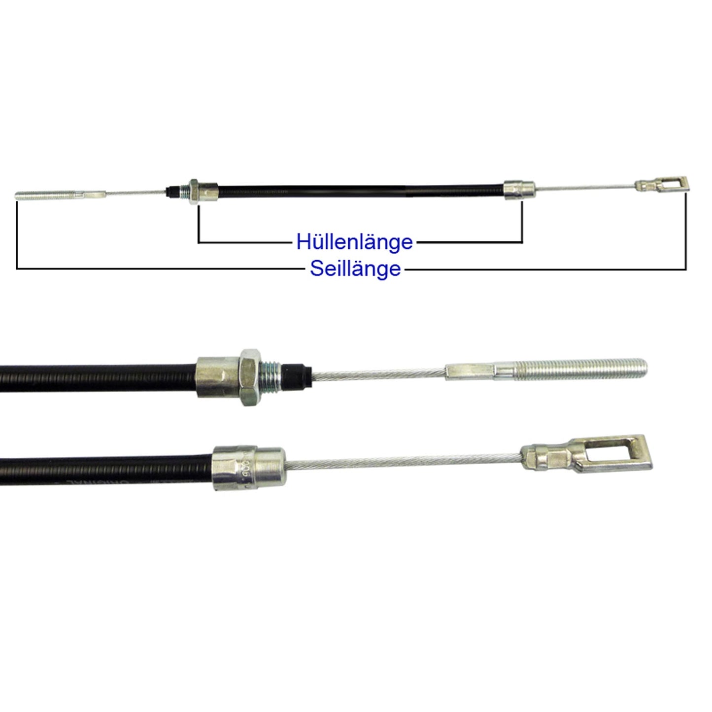 Brake cable Bowden cable with slotted eyelet KNOTT BPW 1000 / 1300mm