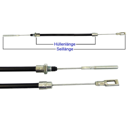 Brake cable Bowden cable with slotted eyelet Peitz WAP 1000 / 1275mm*