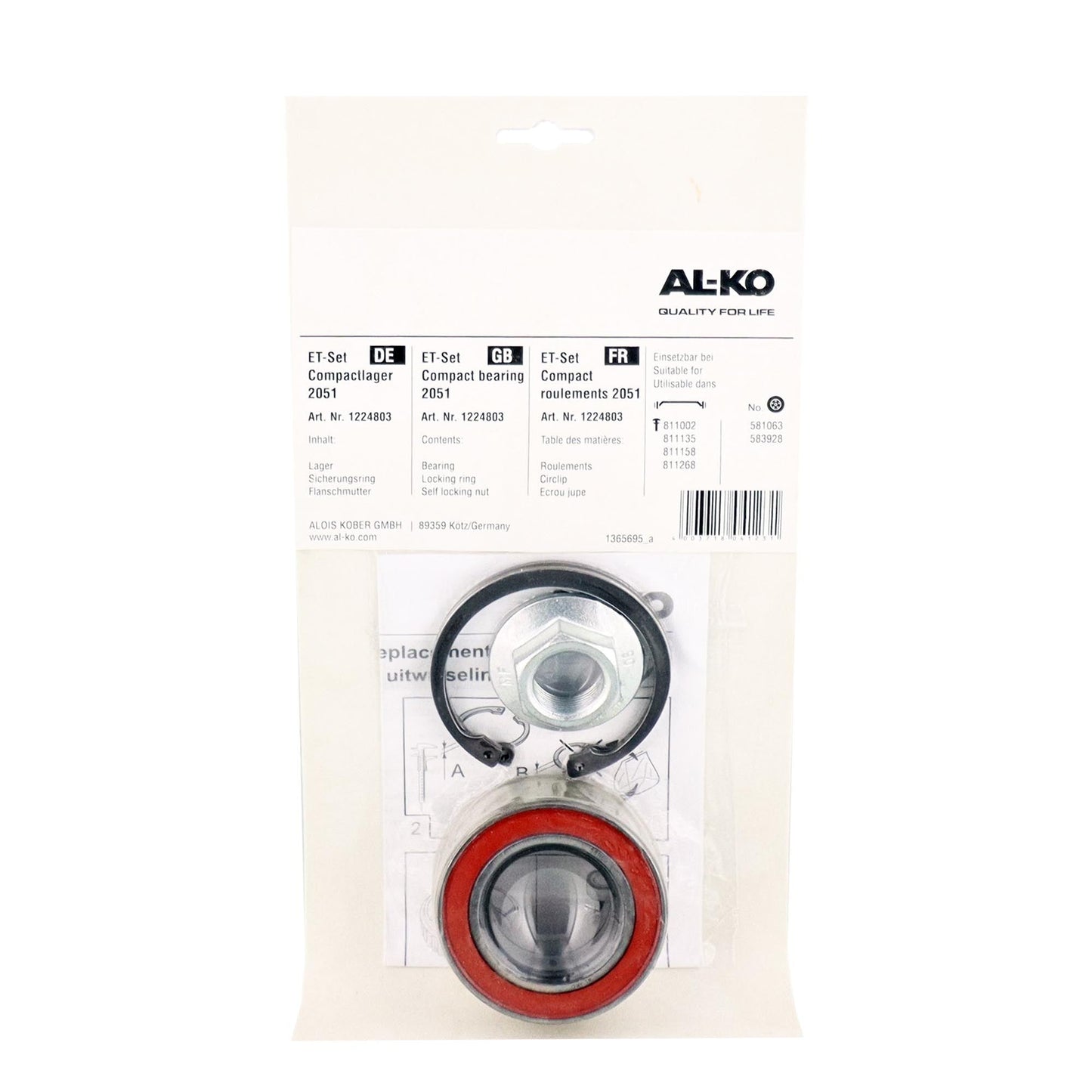 Alko Radlagerset 1224803 passend für 2050 / 2051 - TMN - shop.de