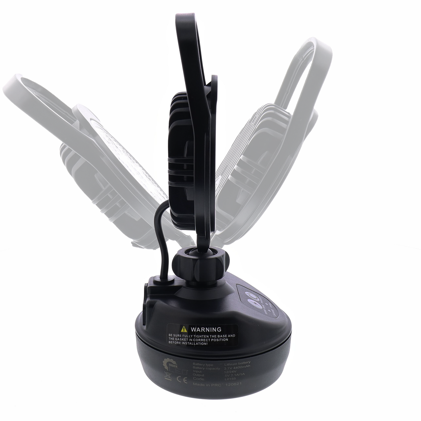 LED battery-powered work light 9Watt with magnetic base 4 light modes