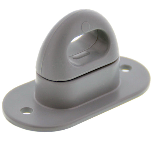 Twist lock for oval eyelet, grey, plastic, 42 x 22 mm