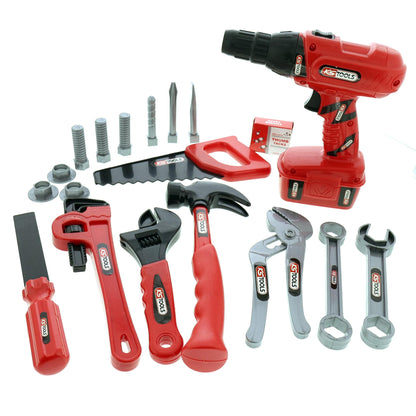 KS Tools 18-piece toy tool set for children with cordless screwdriver from 3 years