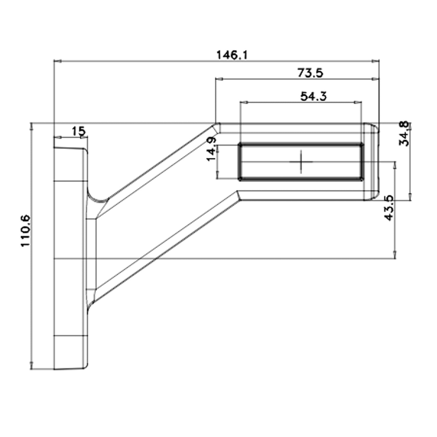 LED - Seitenmarkierungsleuchte Begrenzungsleuchte links 12 - 24Volt Umrissleuchte - TMN - shop.de