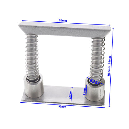 Zurrbügel M12 Edelstahl mit Feder