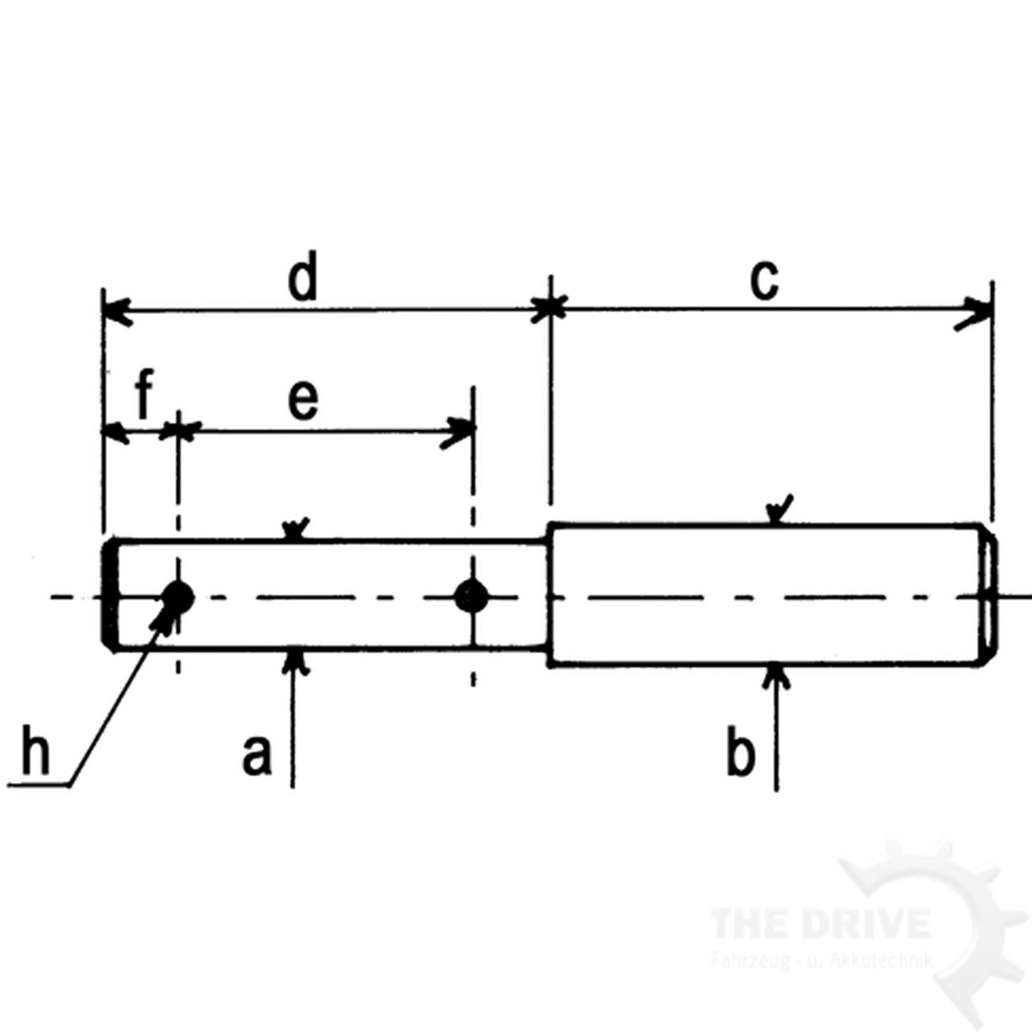 Lower link step bolt Cat.1-Cat.2 l.180mm