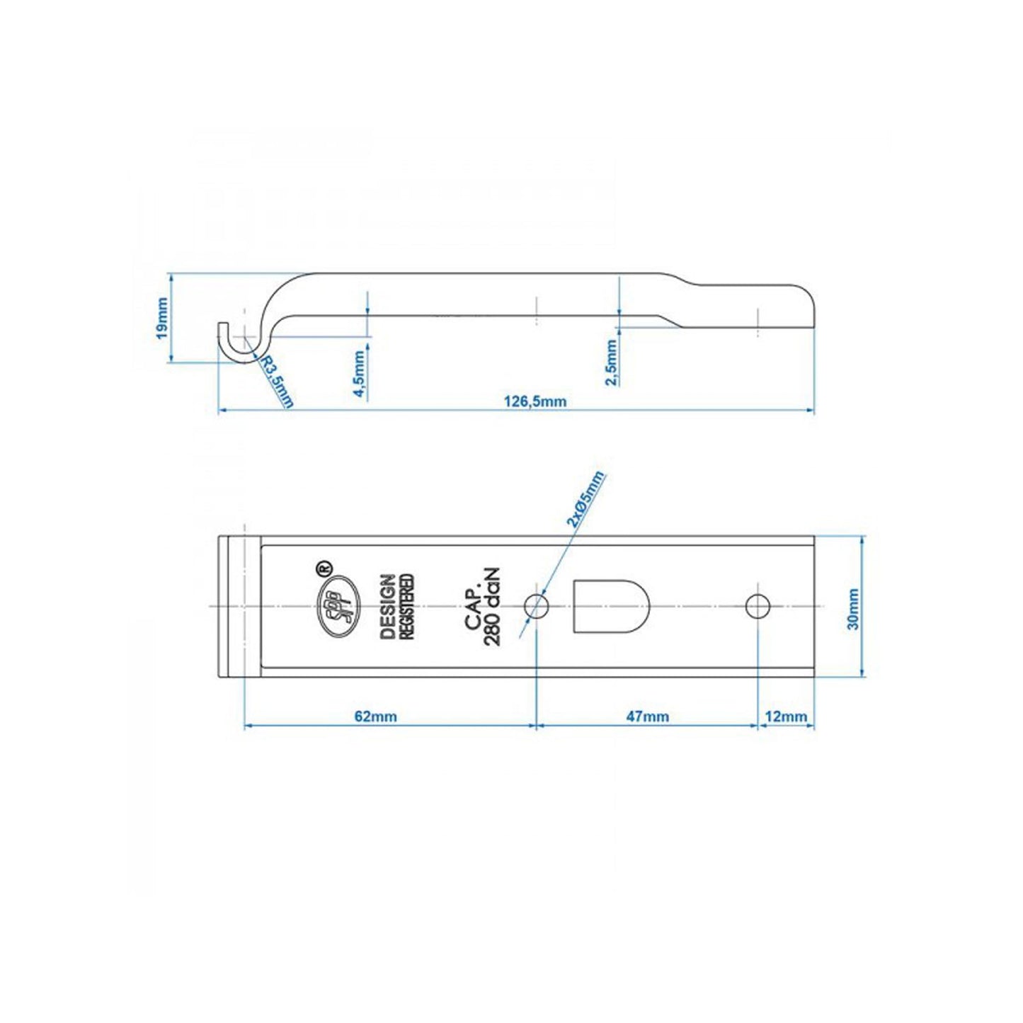 Counterholder for eccentric lock SPP Z-02