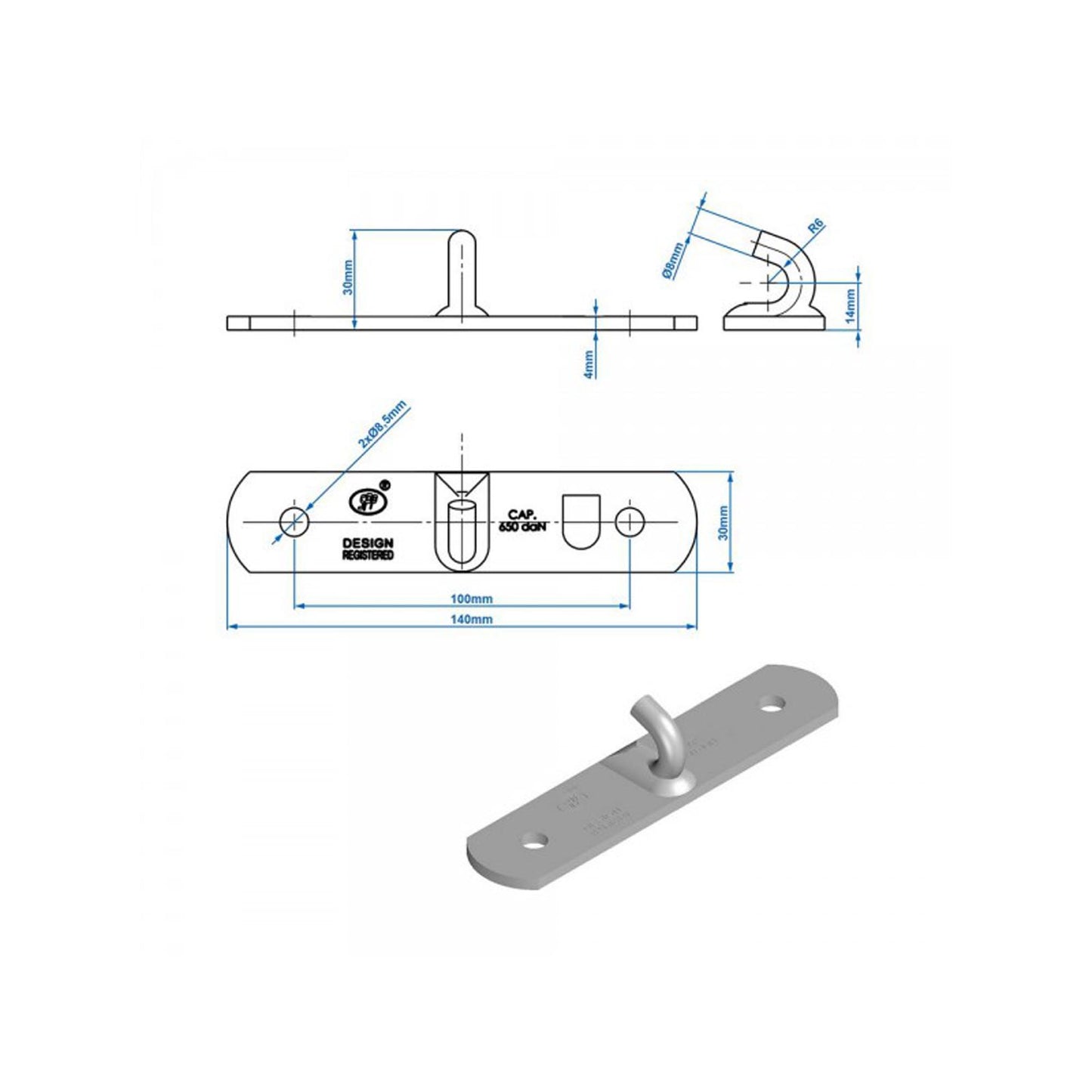 SPP counterholder for eccentric lock Z-03