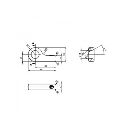 Gegenhalter für Exzenterverschluss SPP Z-16A