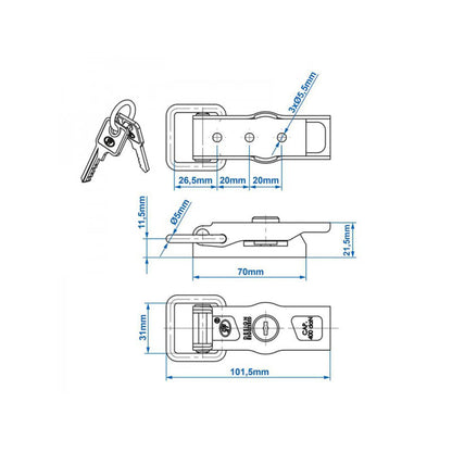 SPP eccentric lock lockable ZB-13