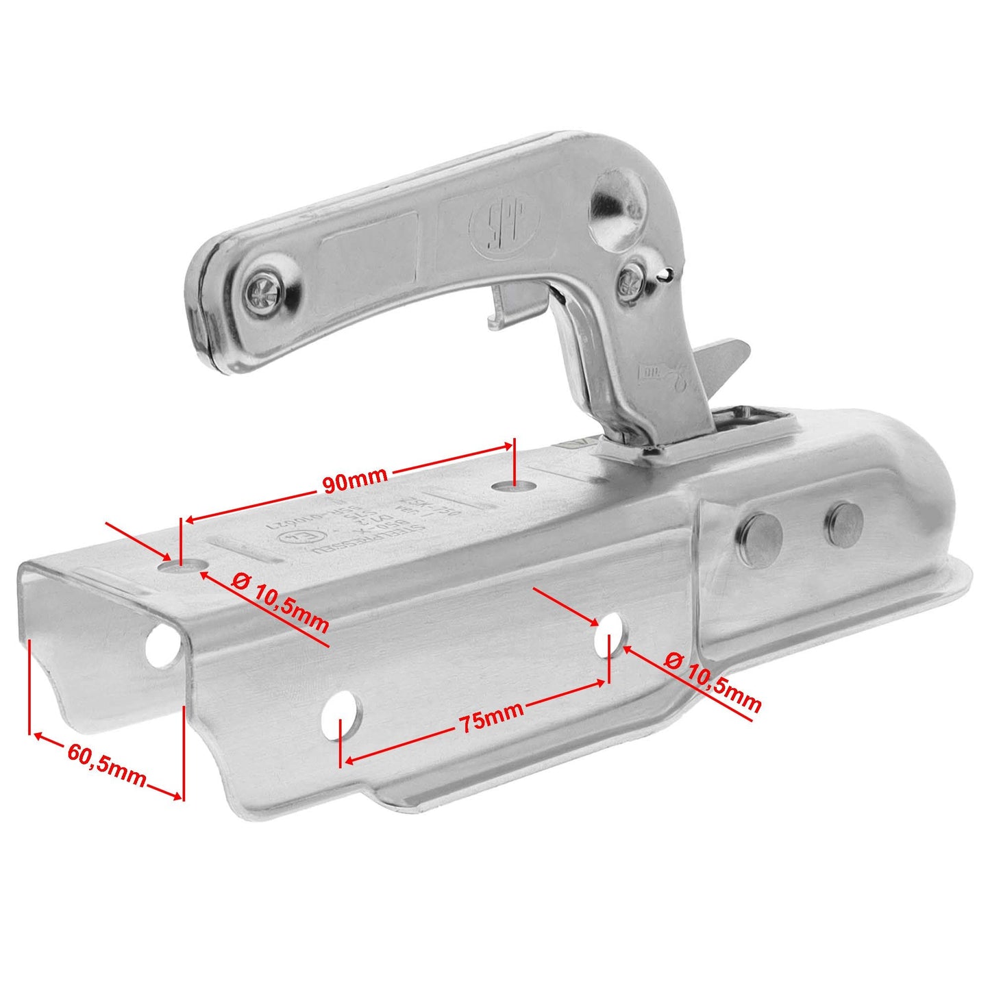 SPP ZSK - 750I Kugelkupplung 60mm Vierkant 750kg passend für Humbaur - TMN - shop.de