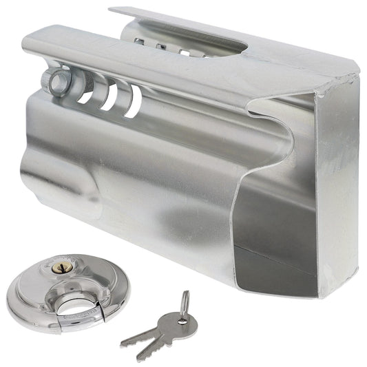 Security box anti-theft device for trailers with lock