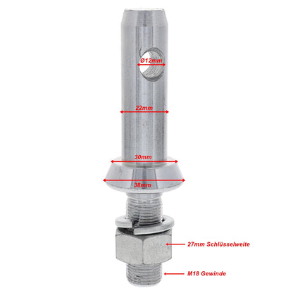 Unterlenkerbolzen zum Verschrauben Kat.1 Ø22mm L. 133mm M18x1,5 - TMN - shop.de