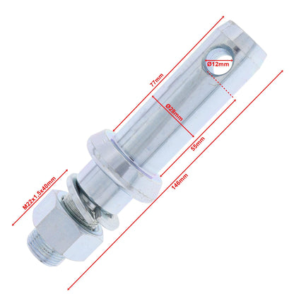 Unterlenkerbolzen zum Verschrauben Kat.2 Ø28mm L. 146mm M22x1,5 B:28mm - TMN - shop.de