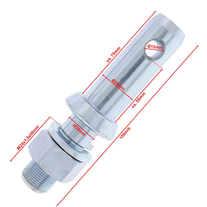 Unterlenkerbolzen zum Verschrauben Kat.2 Ø28mm L. 150mm M24x1,5 - TMN - shop.de