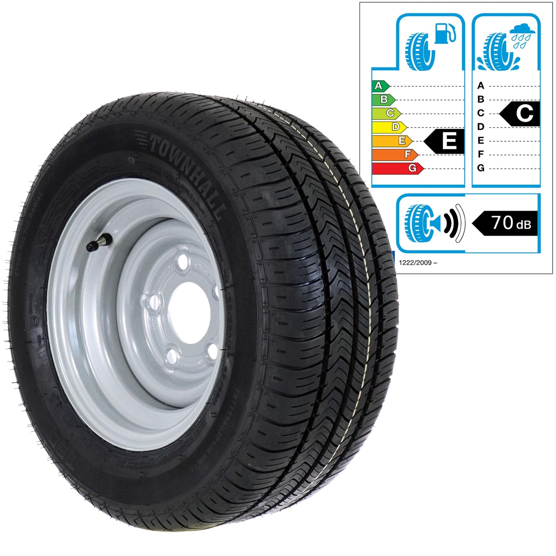 Anhänger Komplettrad 195/55 R10C 98/96N M+S auf 6Jx10H2 Felge 5x112 ET-4 - TMN-shop.de