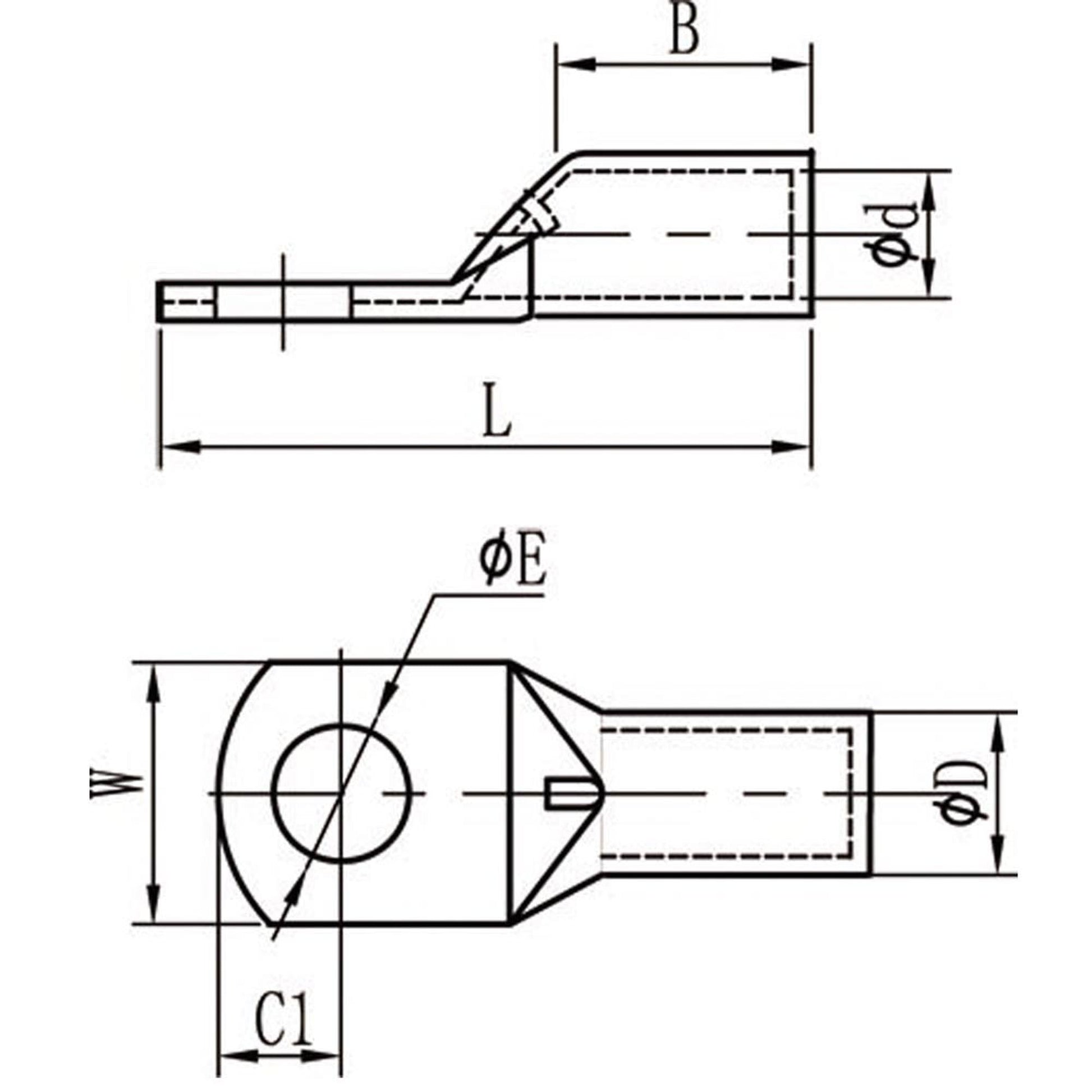 Ringöse Rohrkabelschuh ØM8 für Kabel max. 6mm² - TMN-shop.de